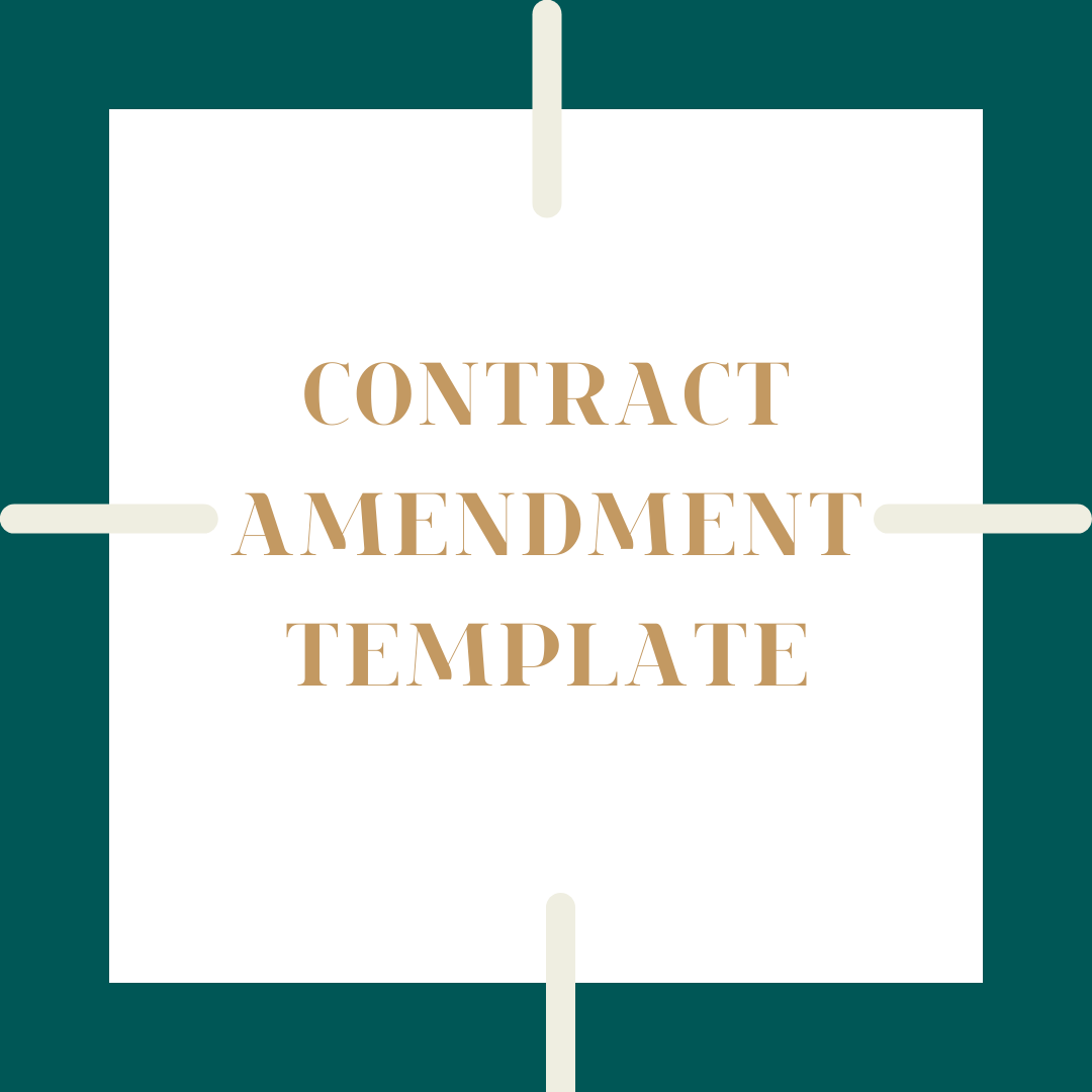 CONTRACT AMENDMENT TEMPLATE